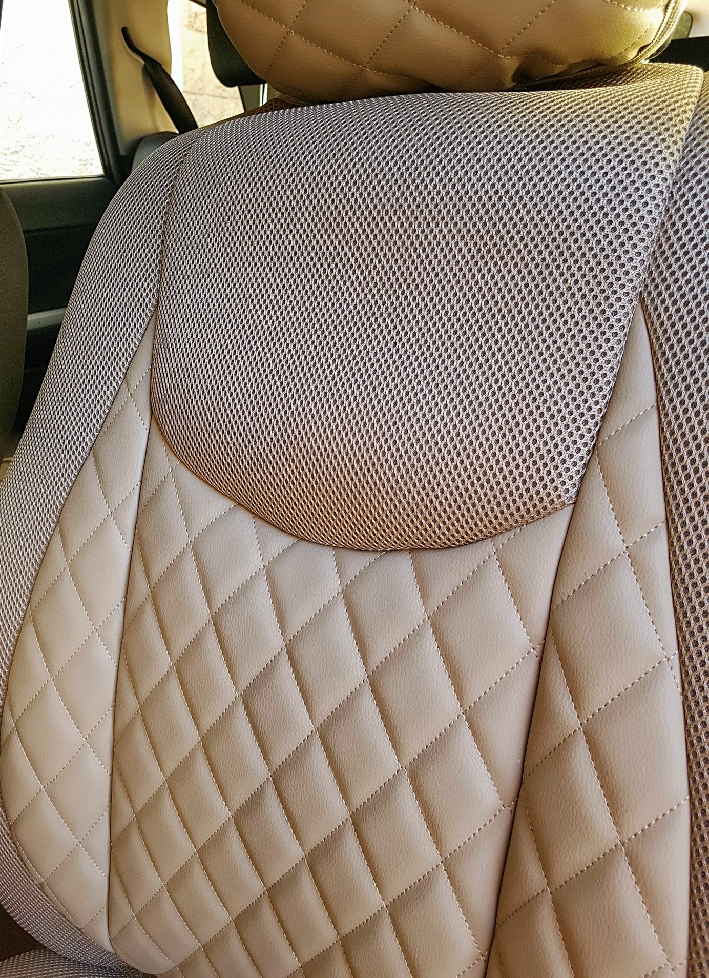 RHOMBUS LEATHERETTE | BEIGE - Front Set - Image 16