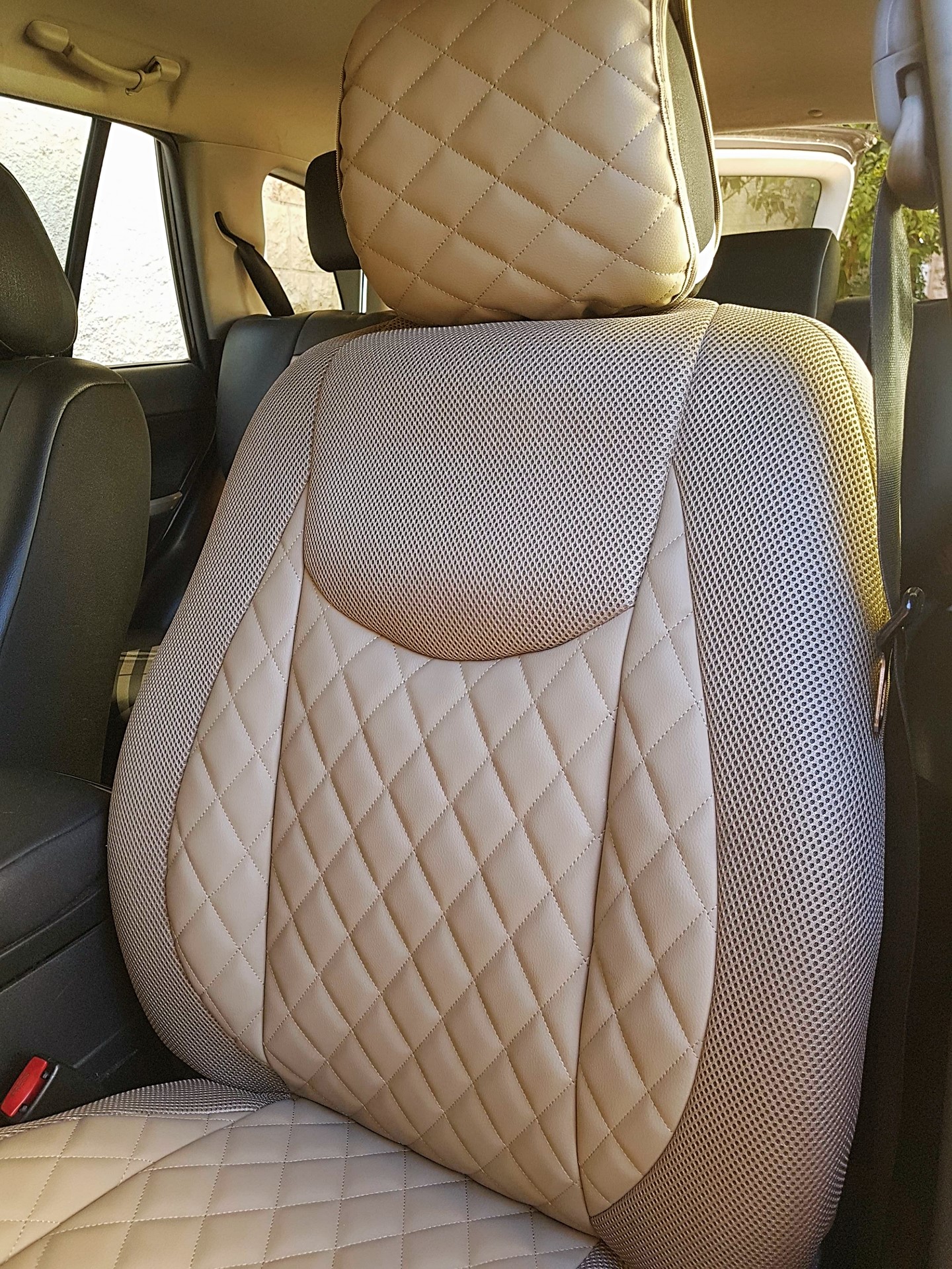 RHOMBUS LEATHERETTE | BEIGE - Front Set - Image 12