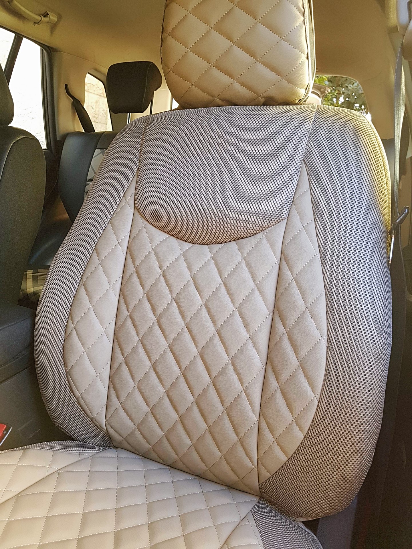 RHOMBUS LEATHERETTE | BEIGE - Front Set - Image 15