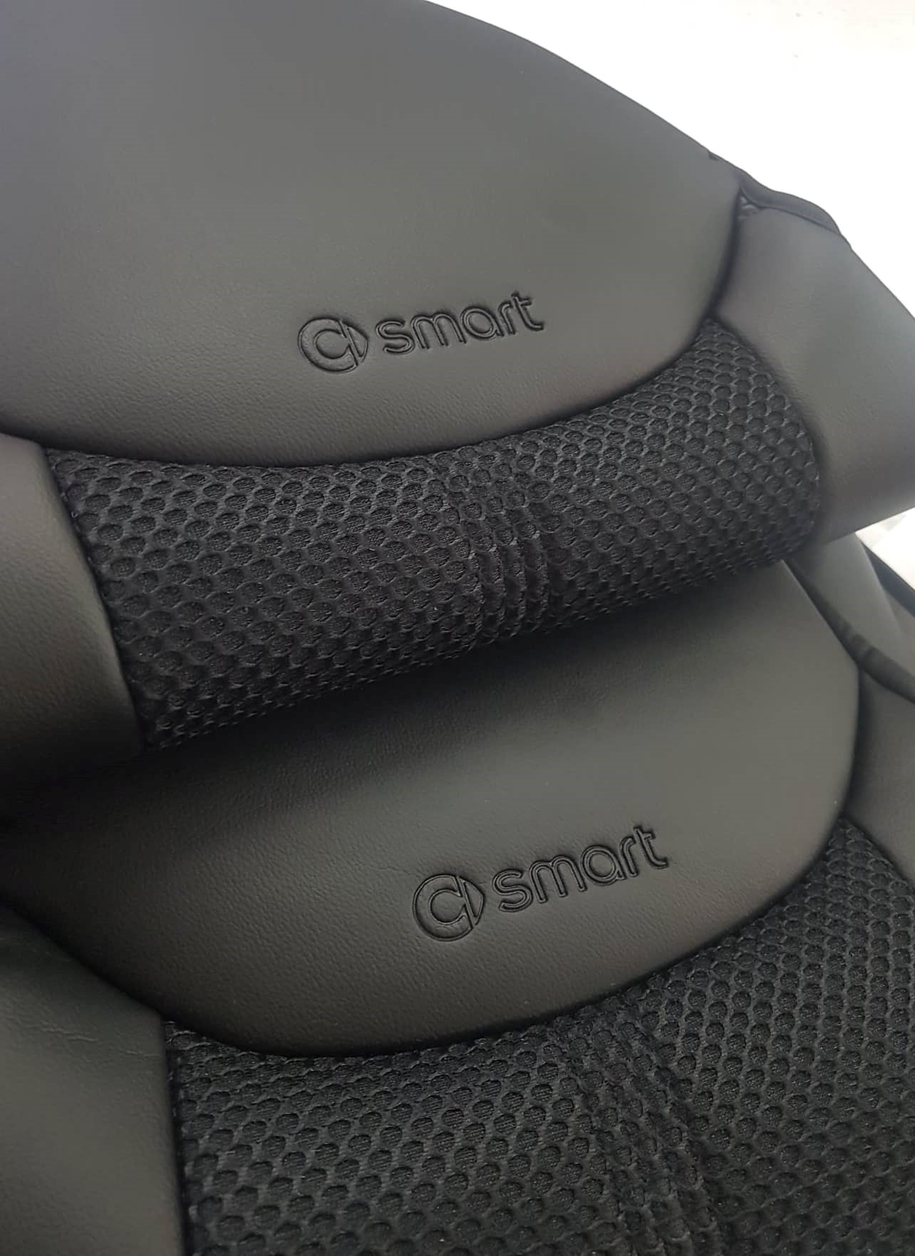 BLACK Net Fabric | BLACK Leatherette Sides - Front Set - Image 8